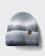 Faded Grey Lux Beanie on a light gray background