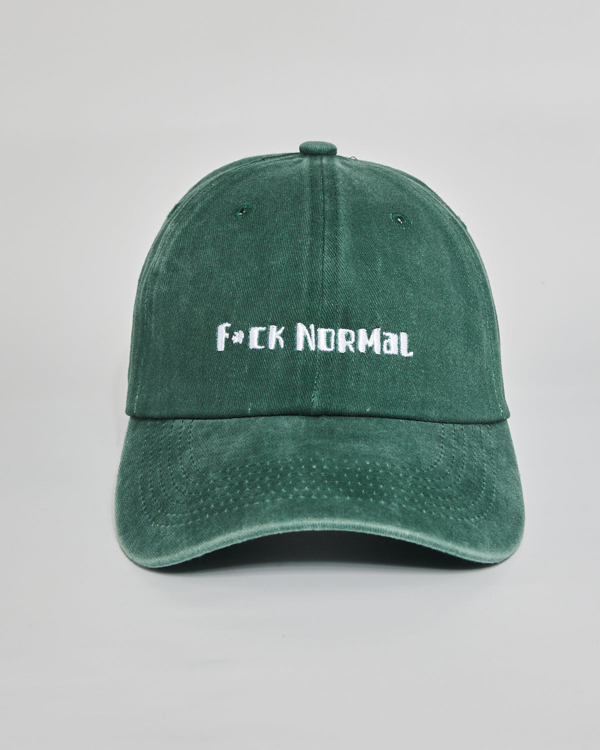 F**k Normal forest green washed cap - front view