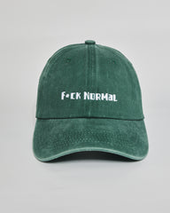 F**k Normal forest green washed cap - front view