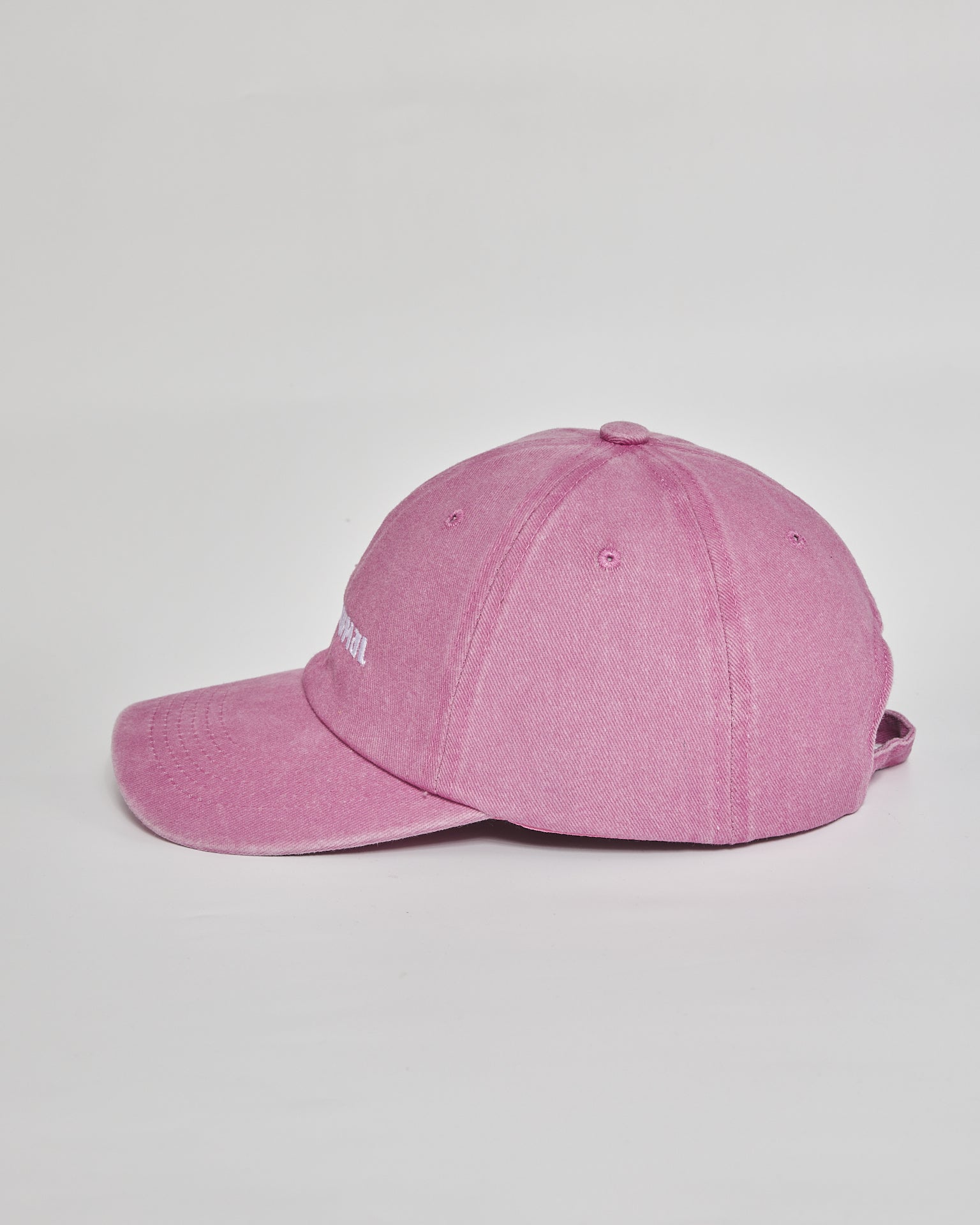 F**k Normal pink washed cap - angled view