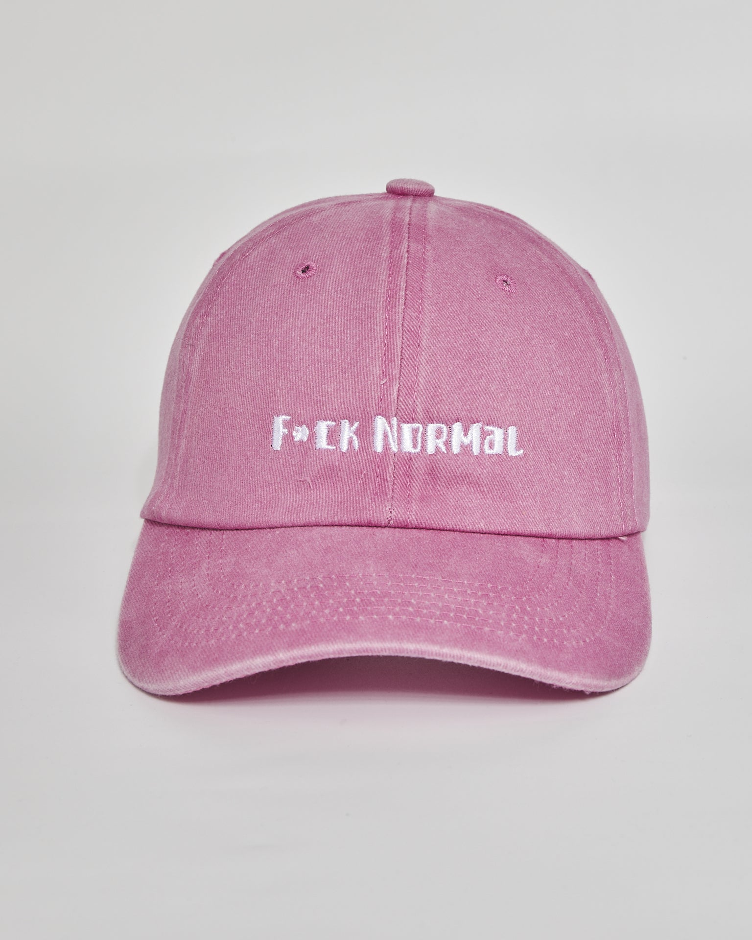 F**k Normal pink washed cap - front view