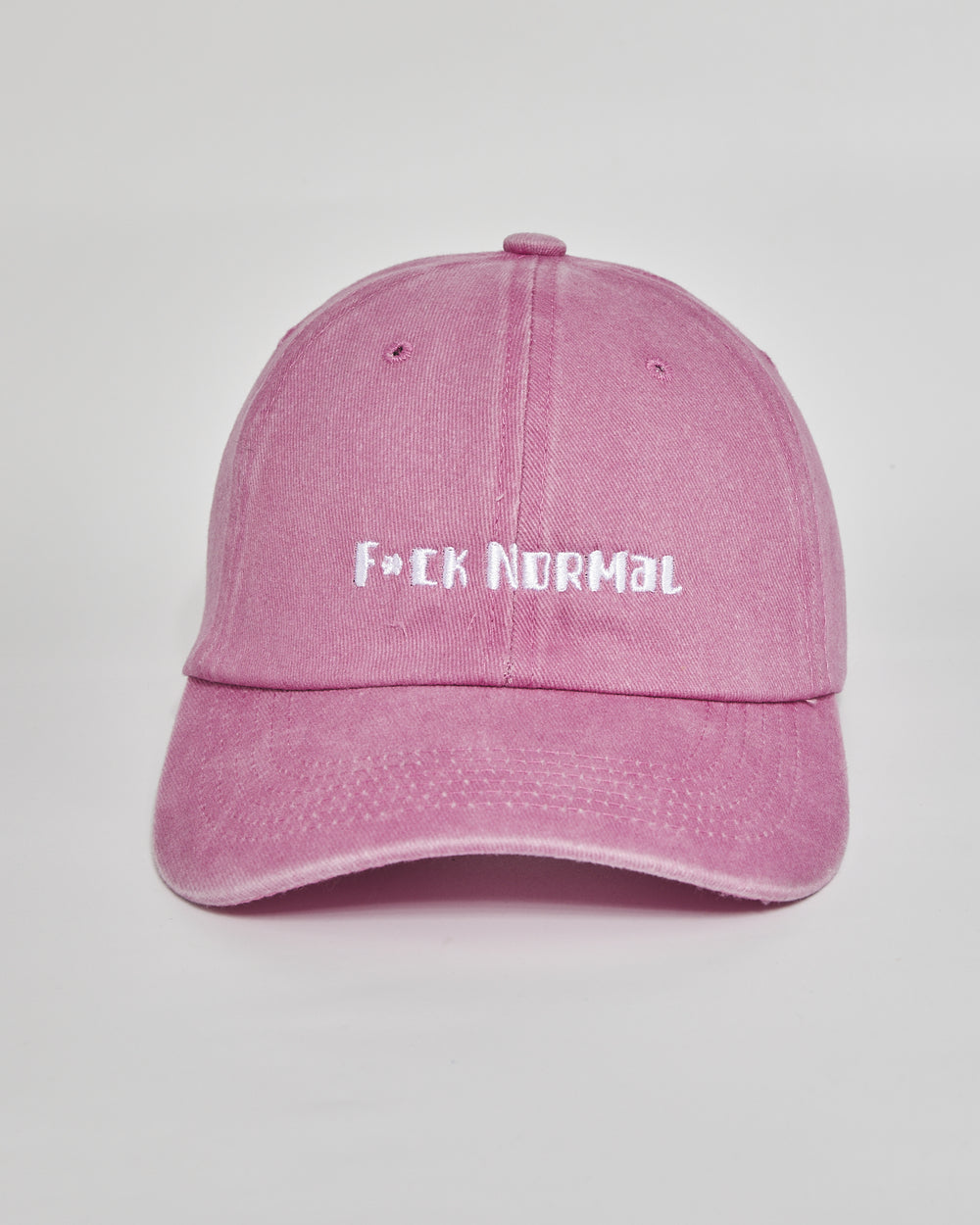 F**k Normal pink washed cap - front view