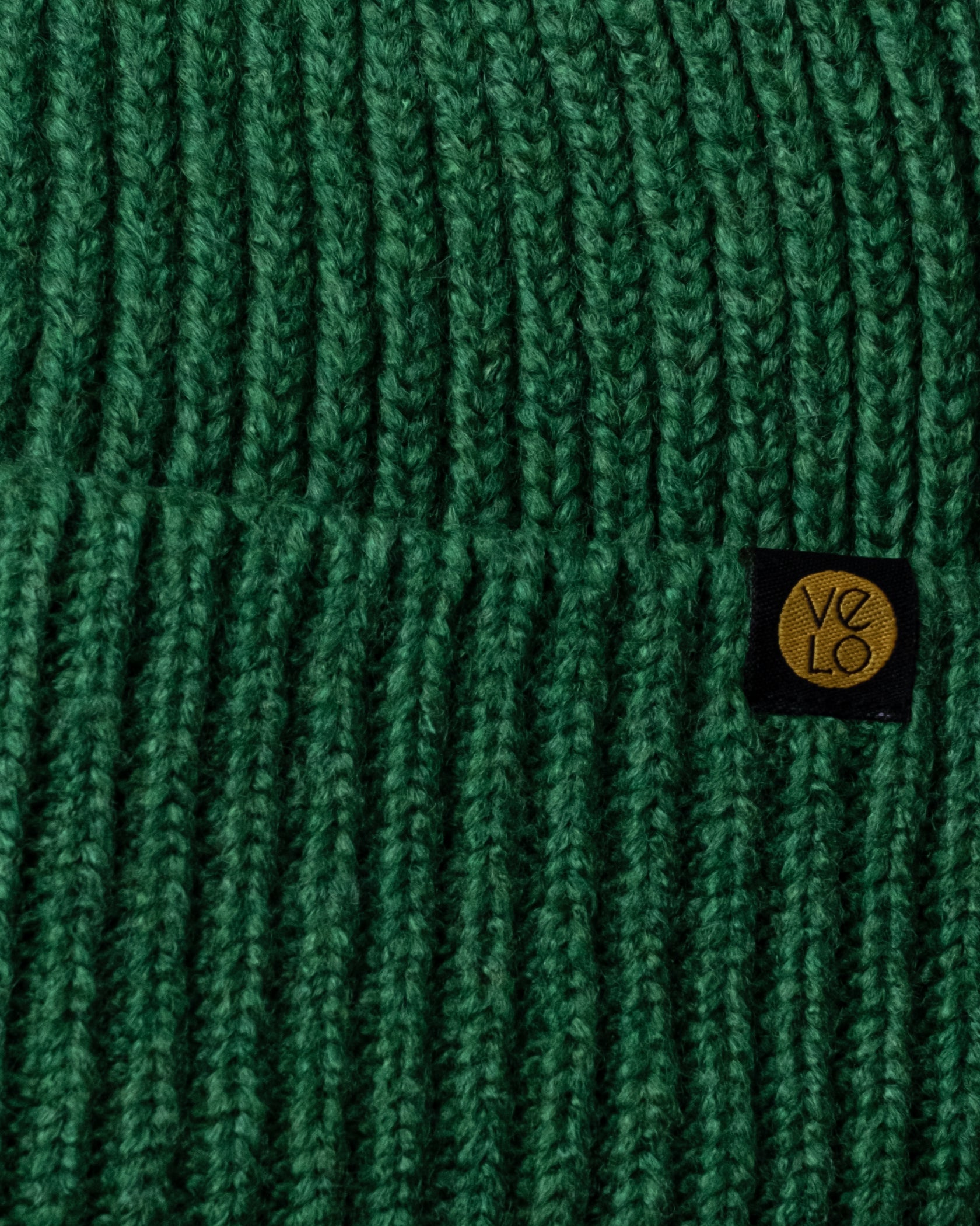 Close view of Forest Green Lux Beanie