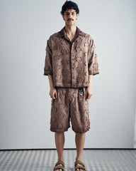 Frayed Grid Brown Set - front view