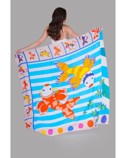 Back view of Fun Fish Pareo