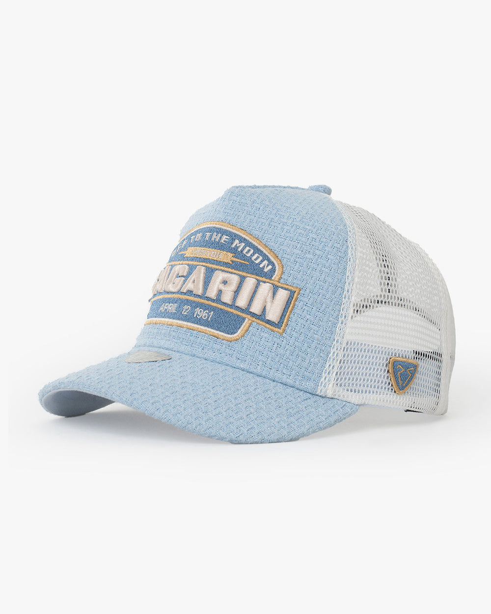 Side view of Gagarin Blue Trucker Hat