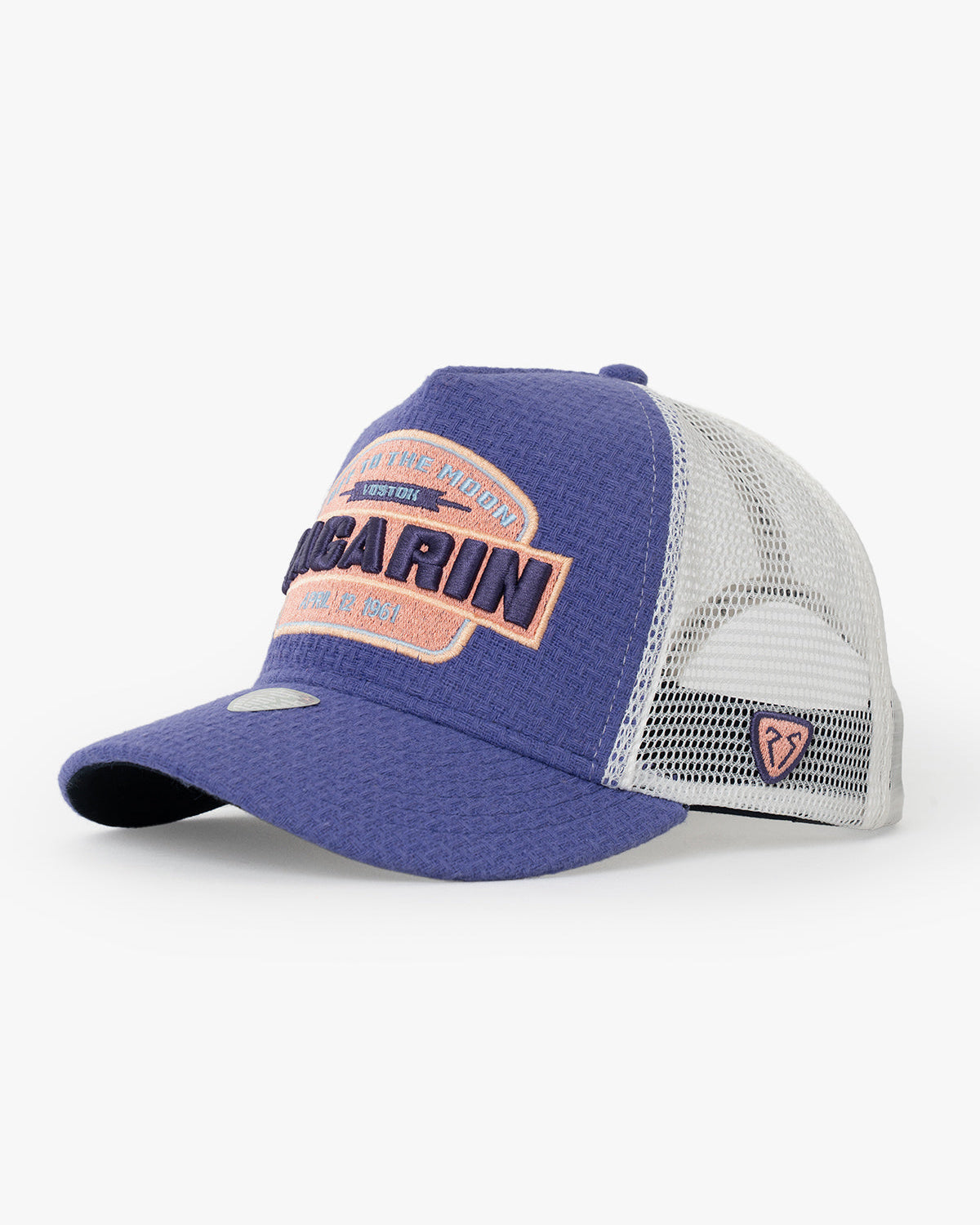 Side view of Gagarin Purple Trucker Hat