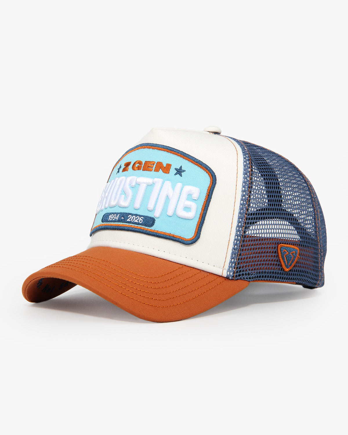Side view of Ghosting White Trucker Hat