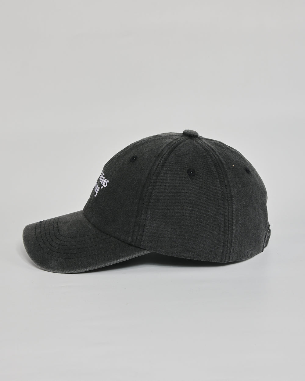 Good Things Coming black washed cap - angled view