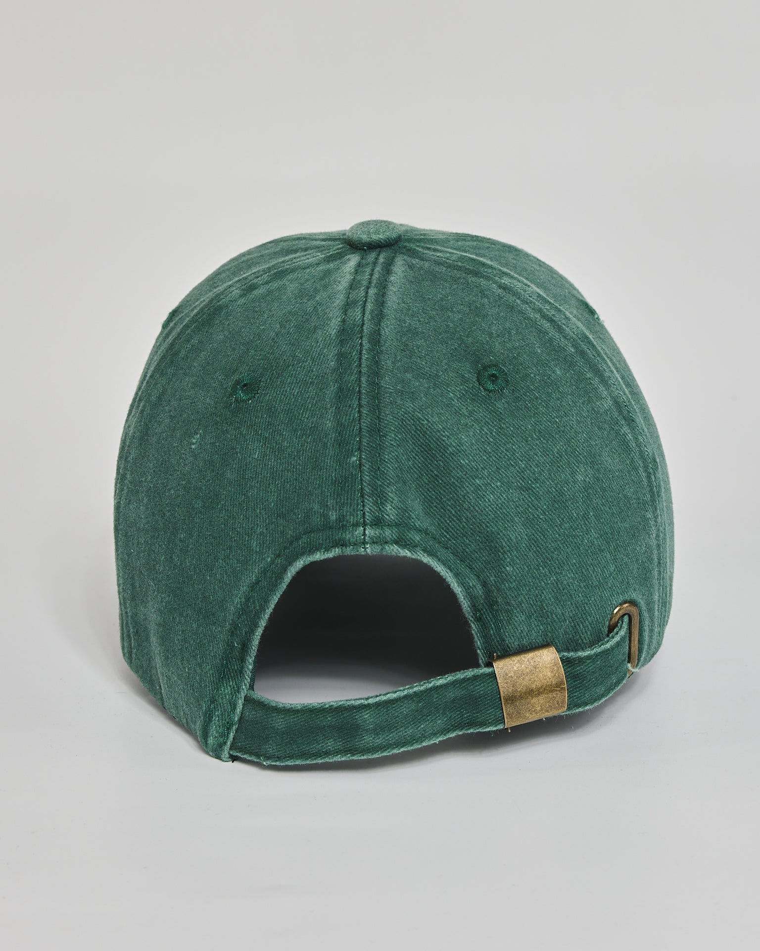 Good Things Coming forest green washed cap - back view