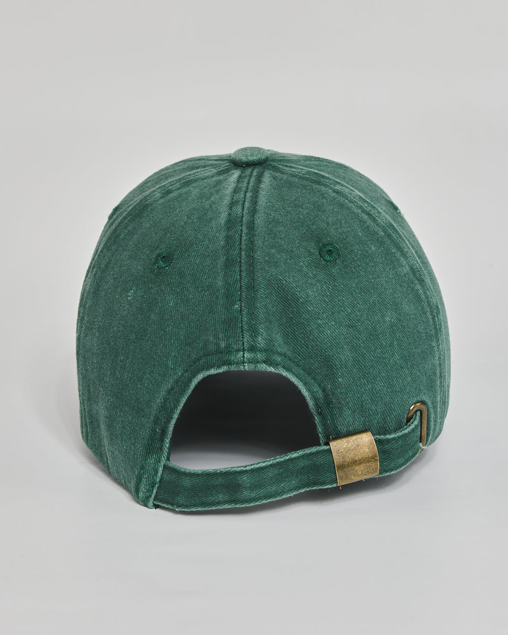Good Things Coming forest green washed cap - back view