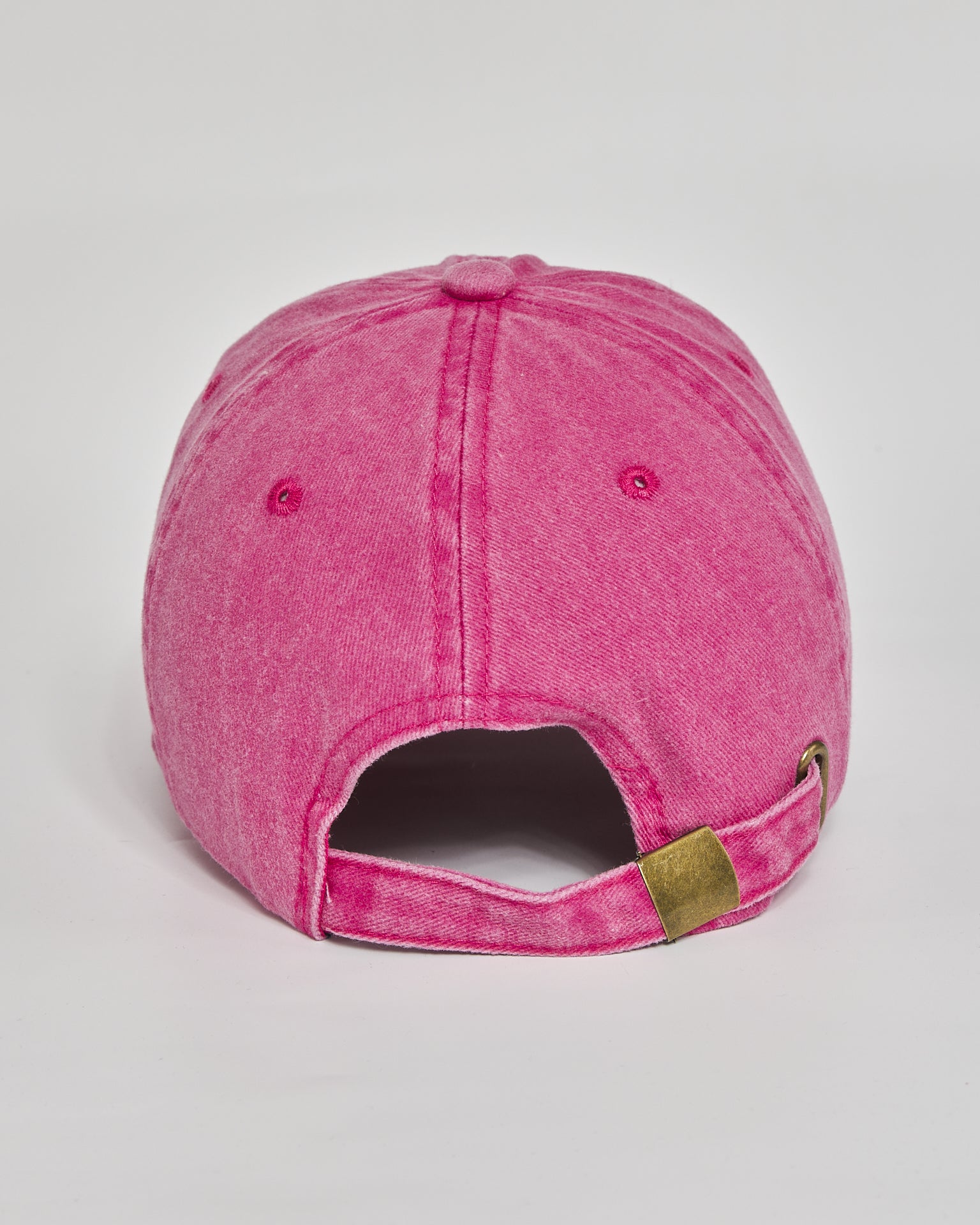 Good Things Coming hot pink washed cap - back view