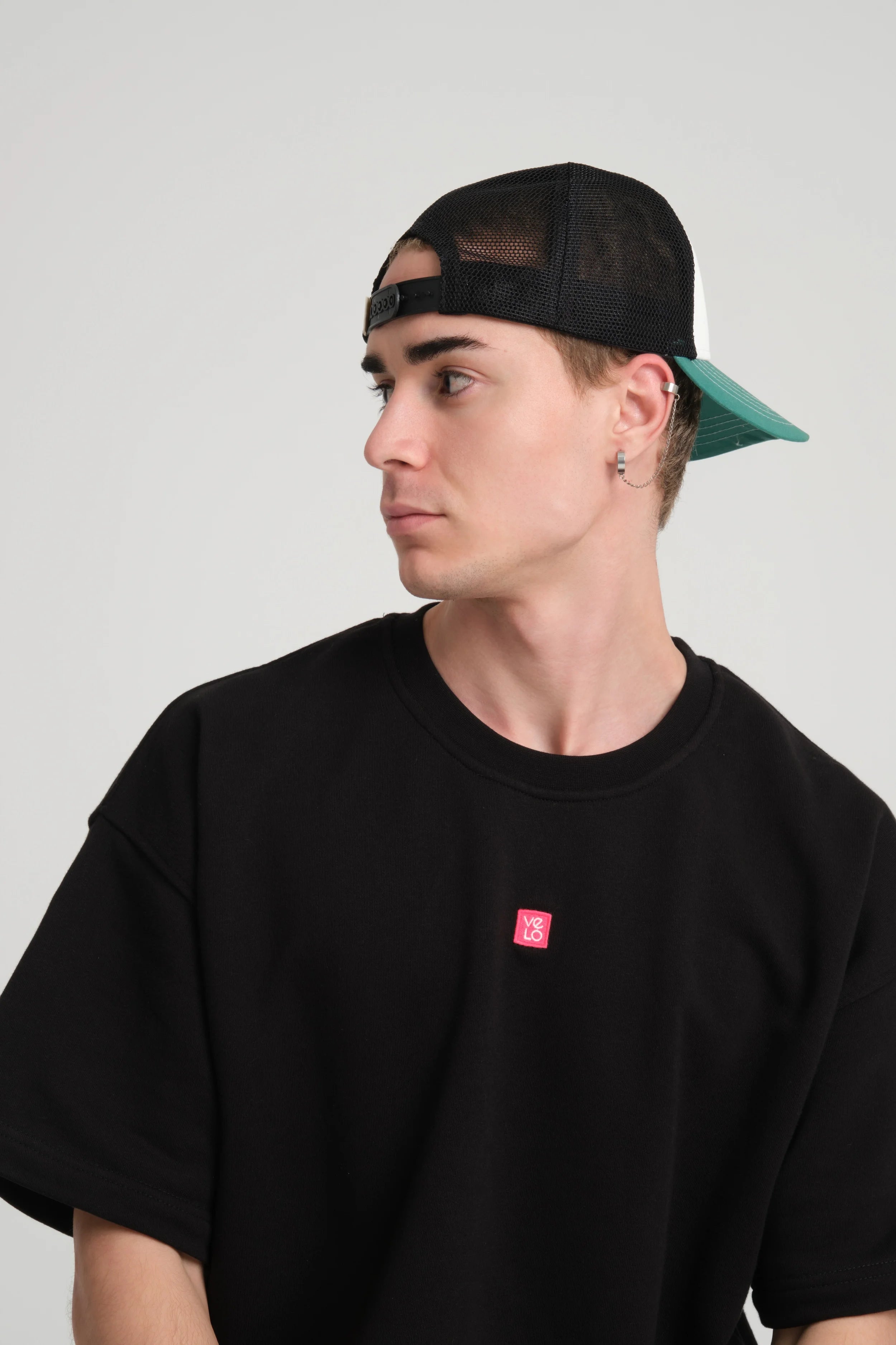 Green Trucker Cap With Free Patch