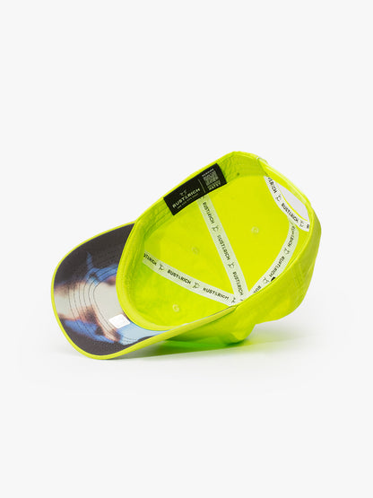 Gym Neon Yellow Baseball Cap on a white background