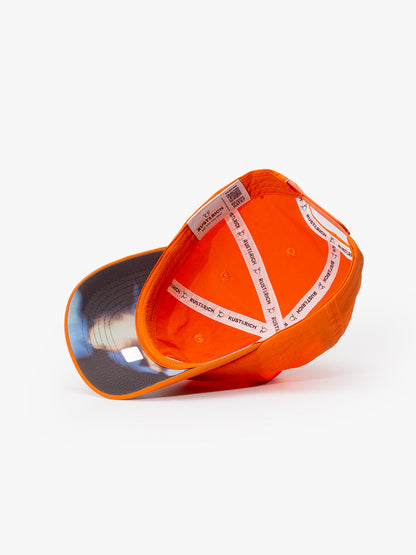 Gym Orange Baseball Cap on a white background