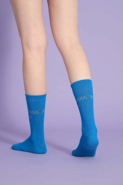 back view of blue hahaha no socks