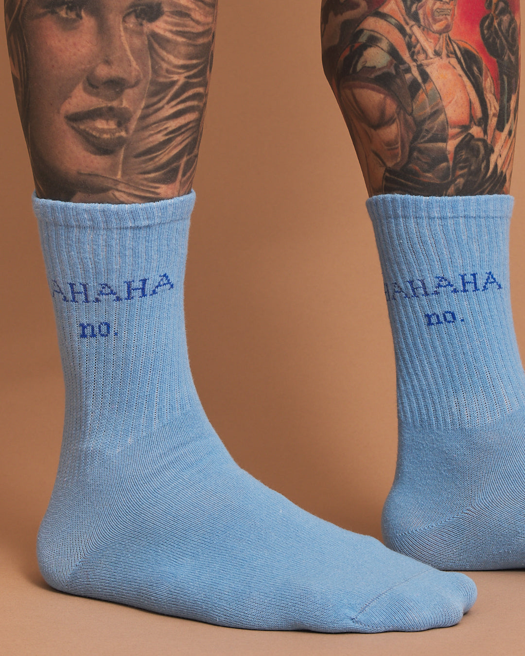 Hahaha No Light Blue Socks