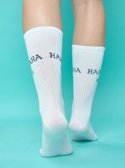 back view of hahaha no white socks
