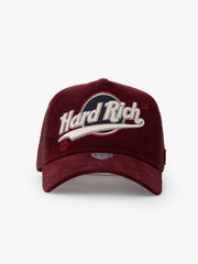 Front view of Hard Rich Burgundy Trucker Hat
