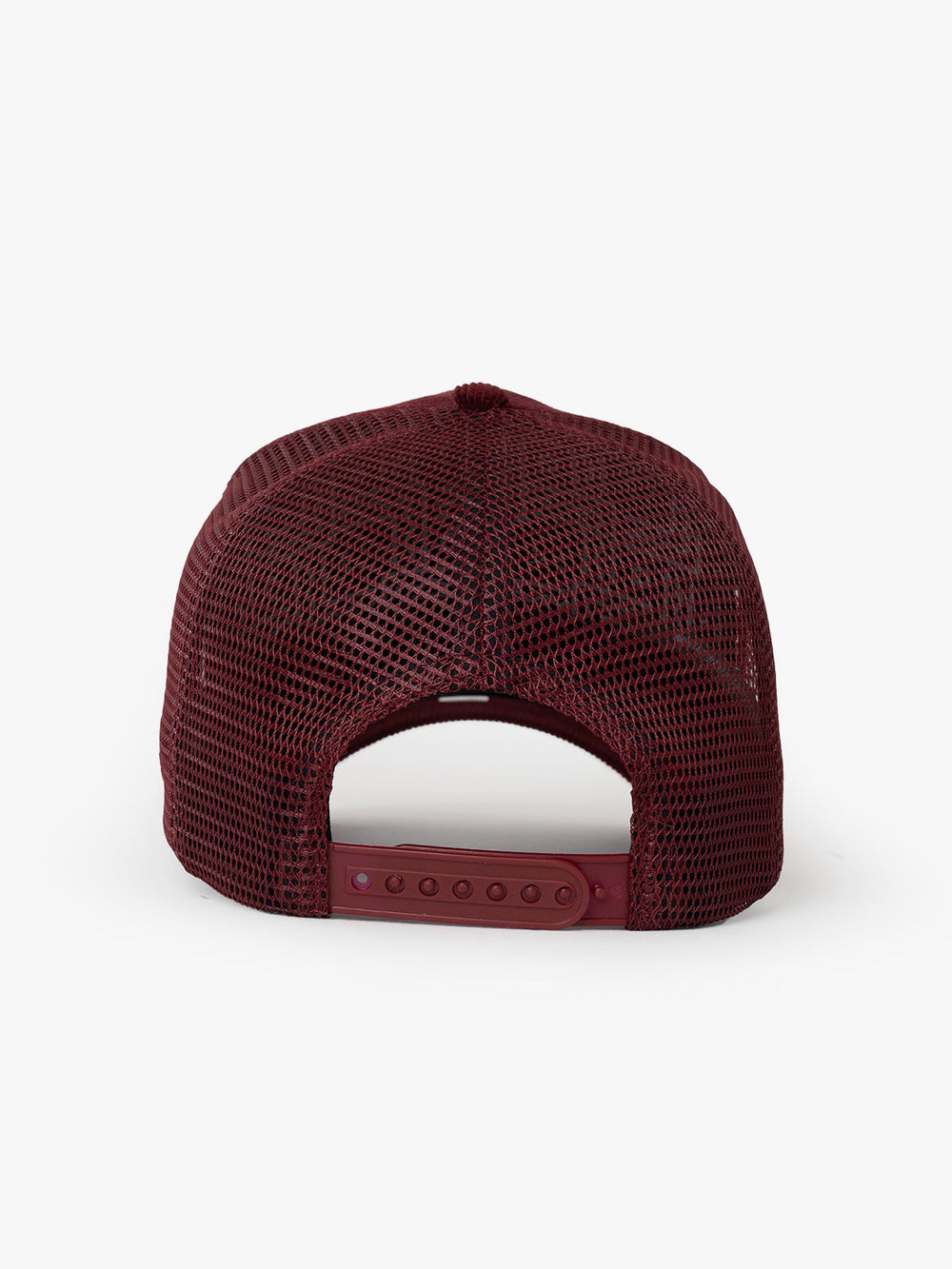 Back view of Hard Rich Burgundy Trucker Hat
