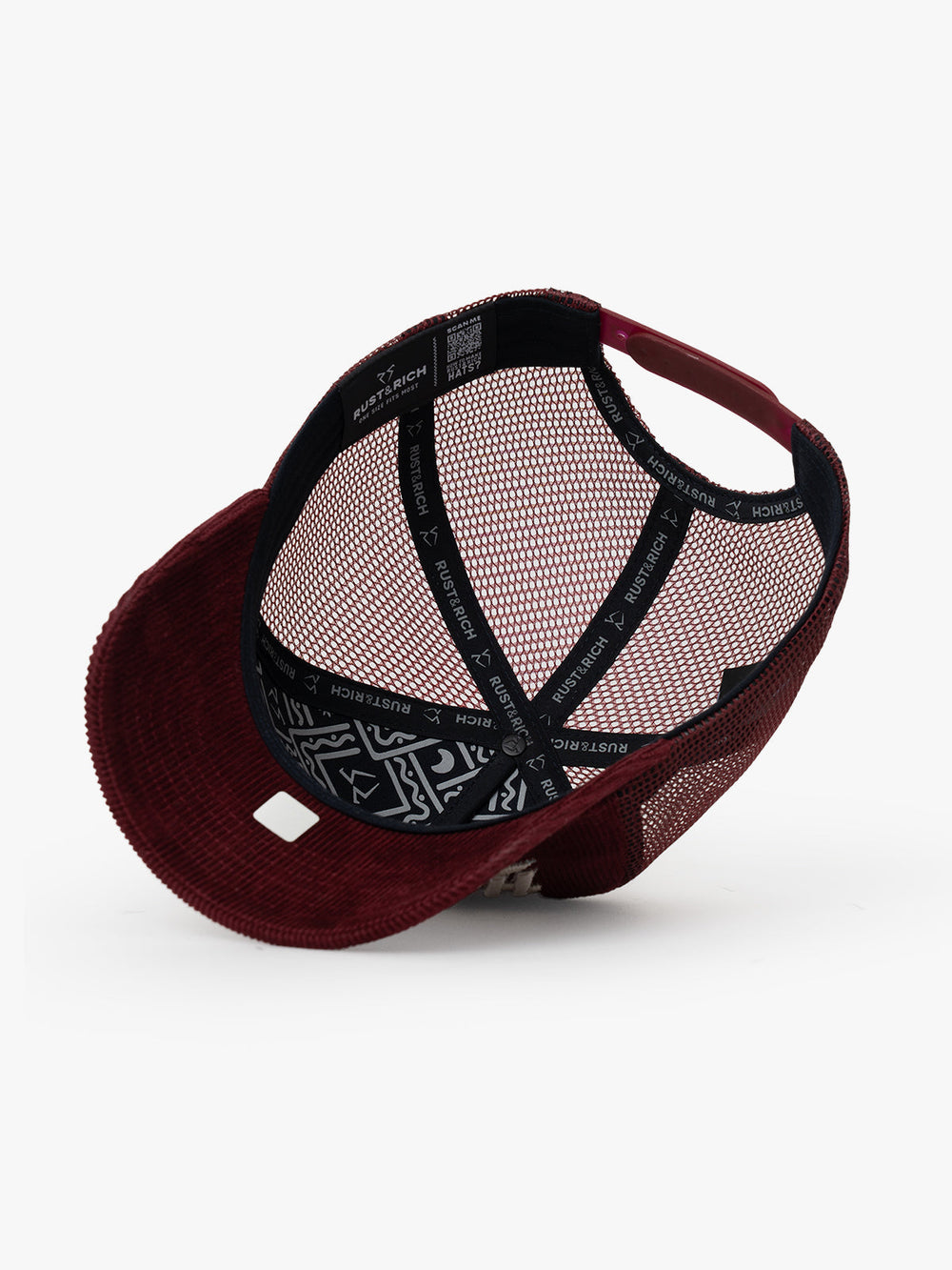 Hard Rich Burgundy Trucker Hat on a white background
