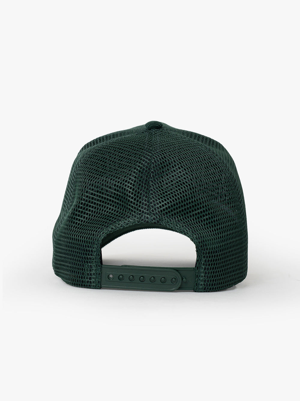 Back view of Hard Rich Green Trucker Hat