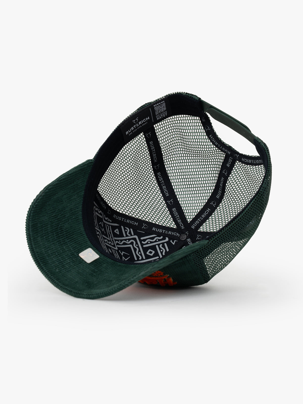 Hard Rich Green Trucker Hat on a white background
