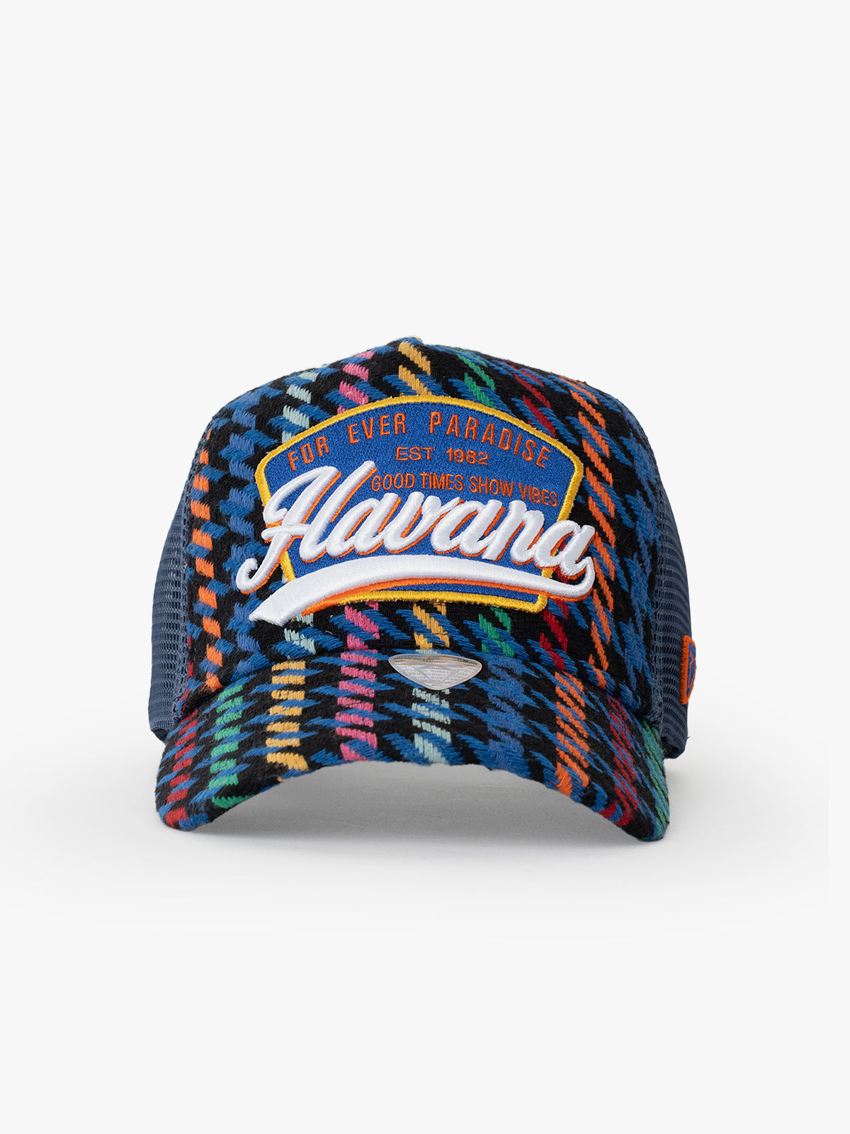 Front view of Havana Indigo Trucker Hat