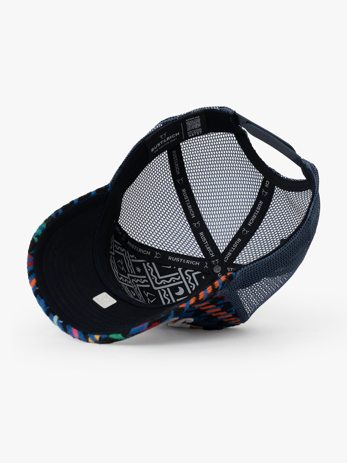 Havana Indigo Trucker Hat on a white background