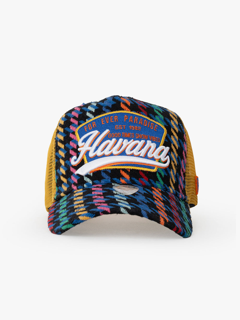 Front view of Havana Yellow Trucker Hat