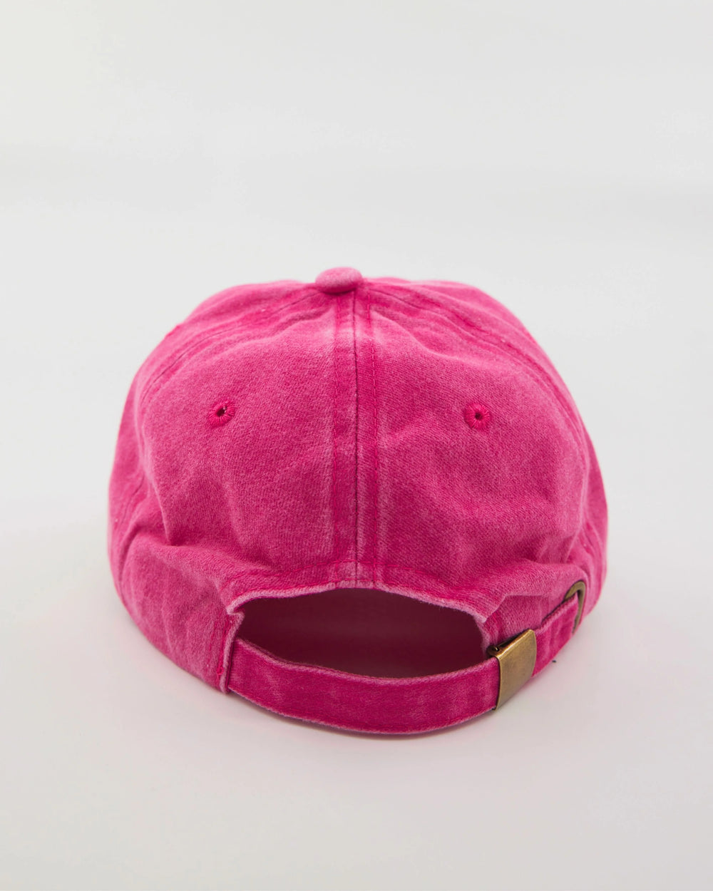 back view of Love You Bye Hot Pink Washed Cap