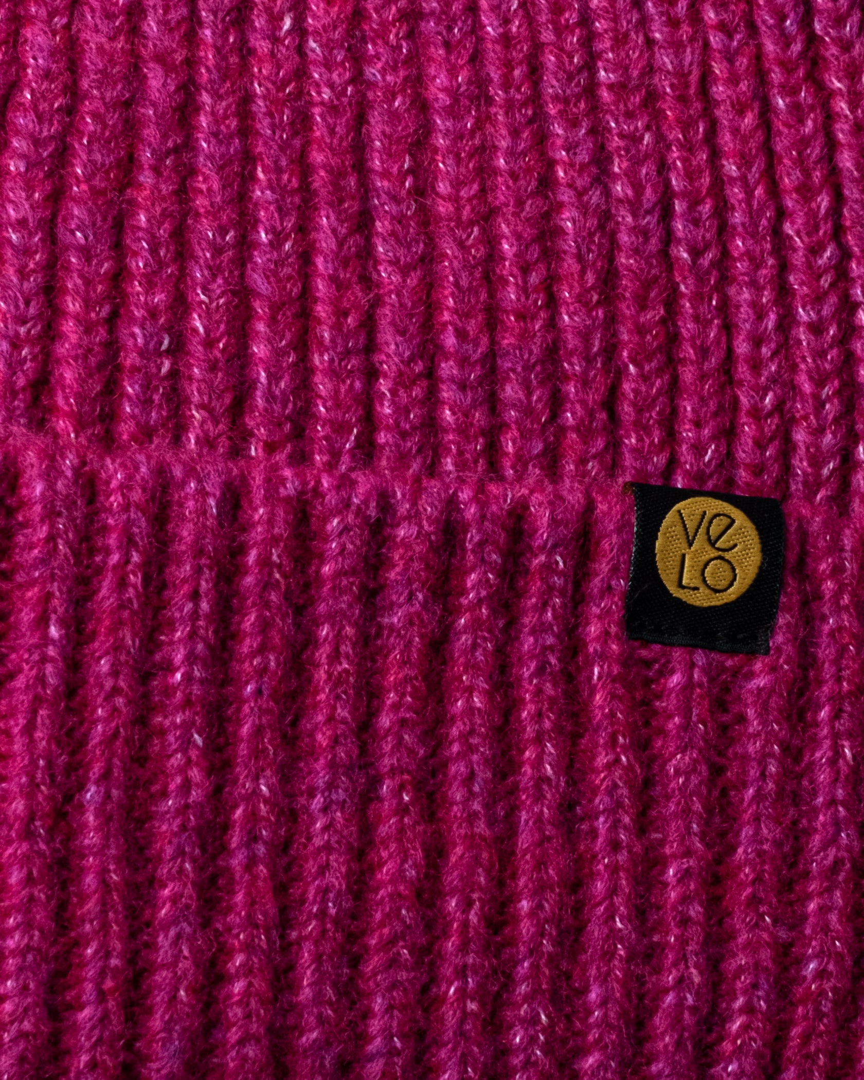 Close view of Hot Pink Lux Beanie