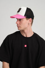 Hot Pink Trucker Cap With Free Patch