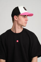 Hot Pink Trucker Cap With Free Patch