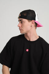 Hot Pink Trucker Cap With Free Patch