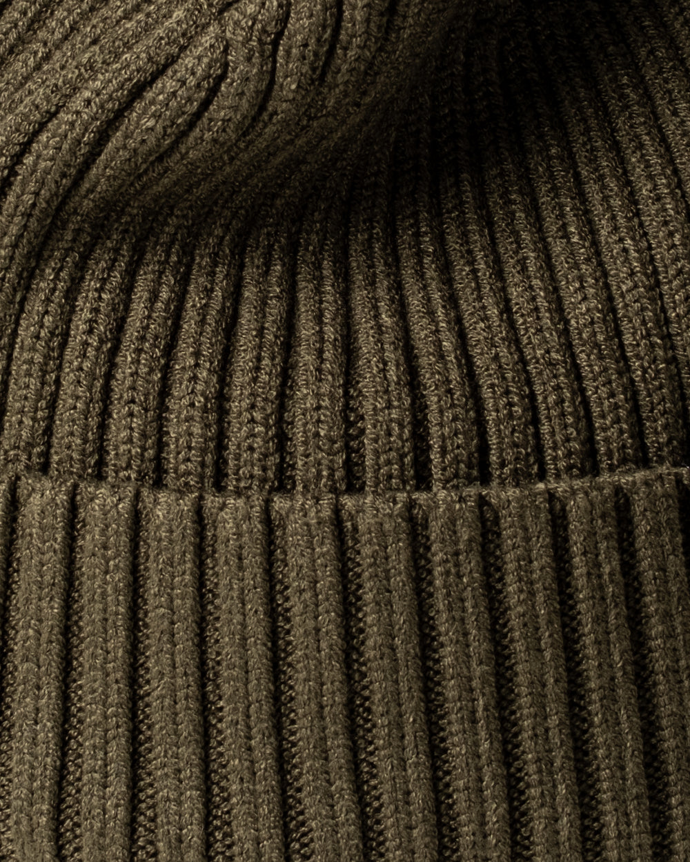 Close view of Khaki Classic Beanie