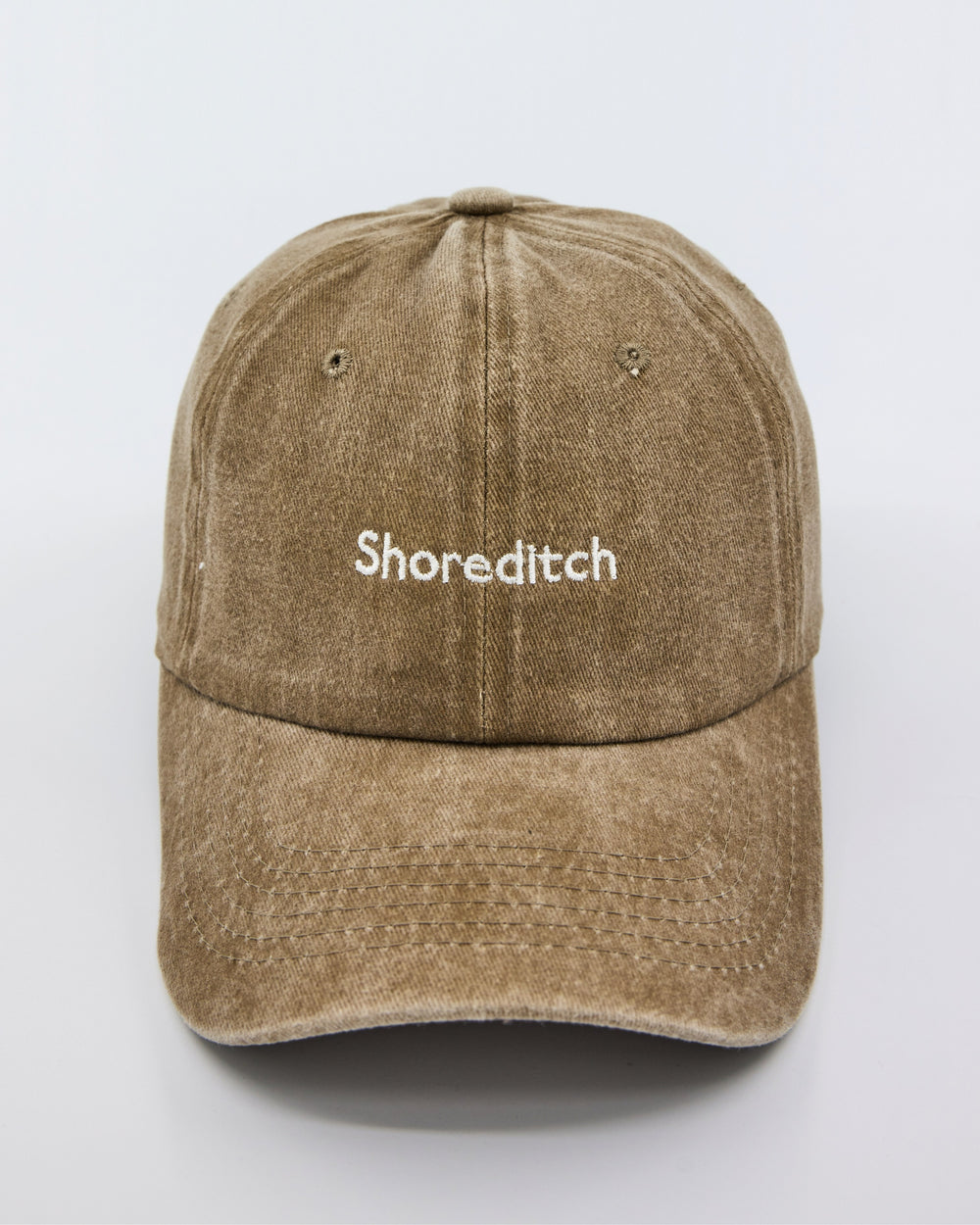 fron view of Shoreditch Khaki Washed Cap