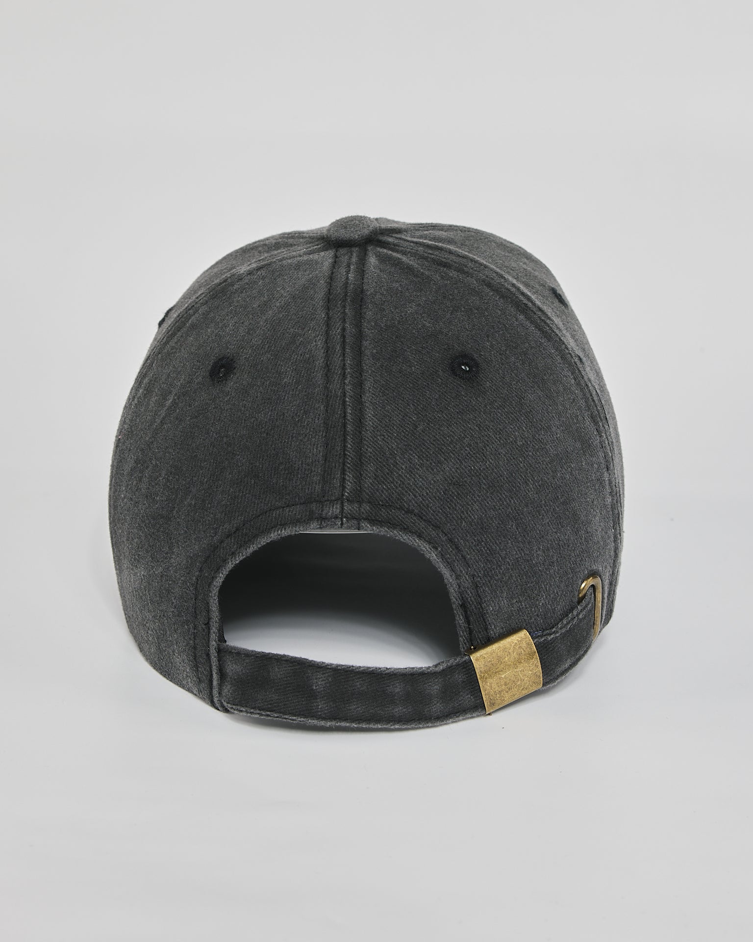 Let Me Overthink First black washed cap - back view