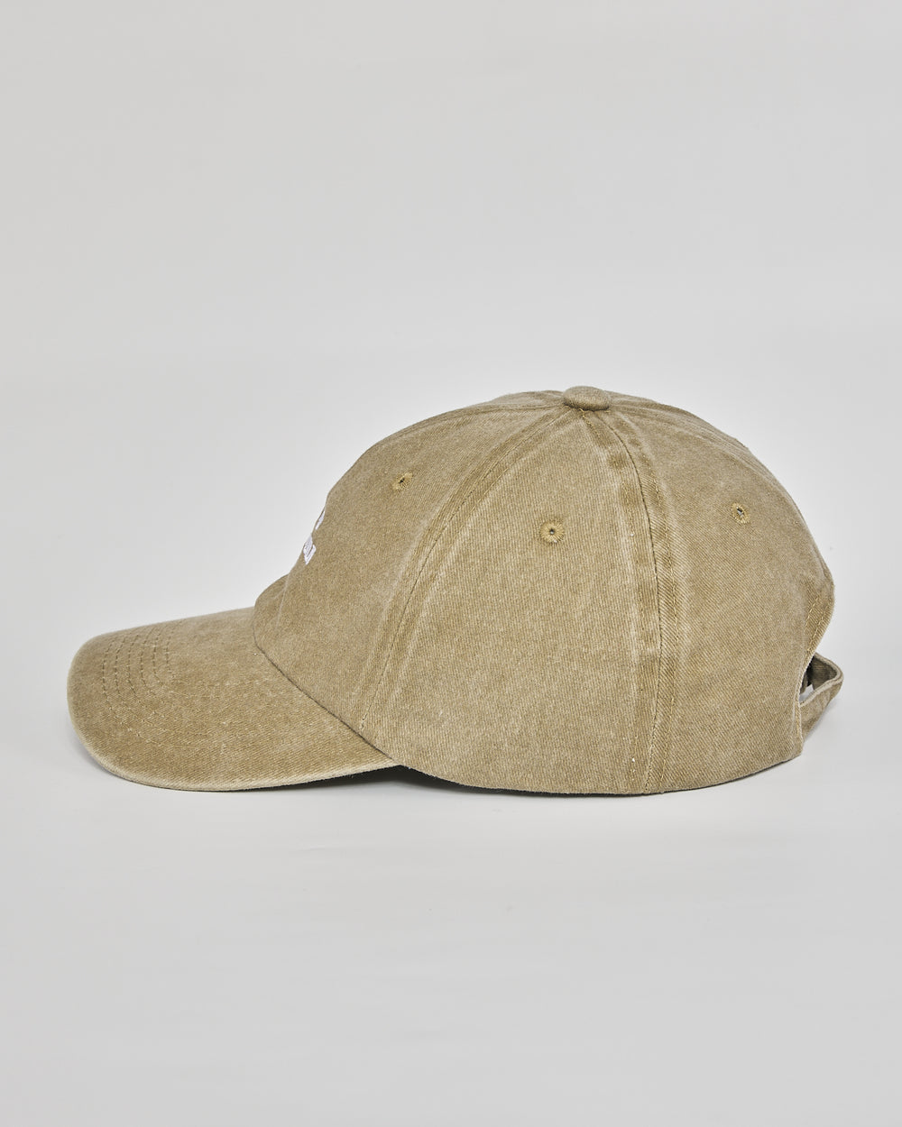 Let Me Overthink First khaki washed cap - angled view