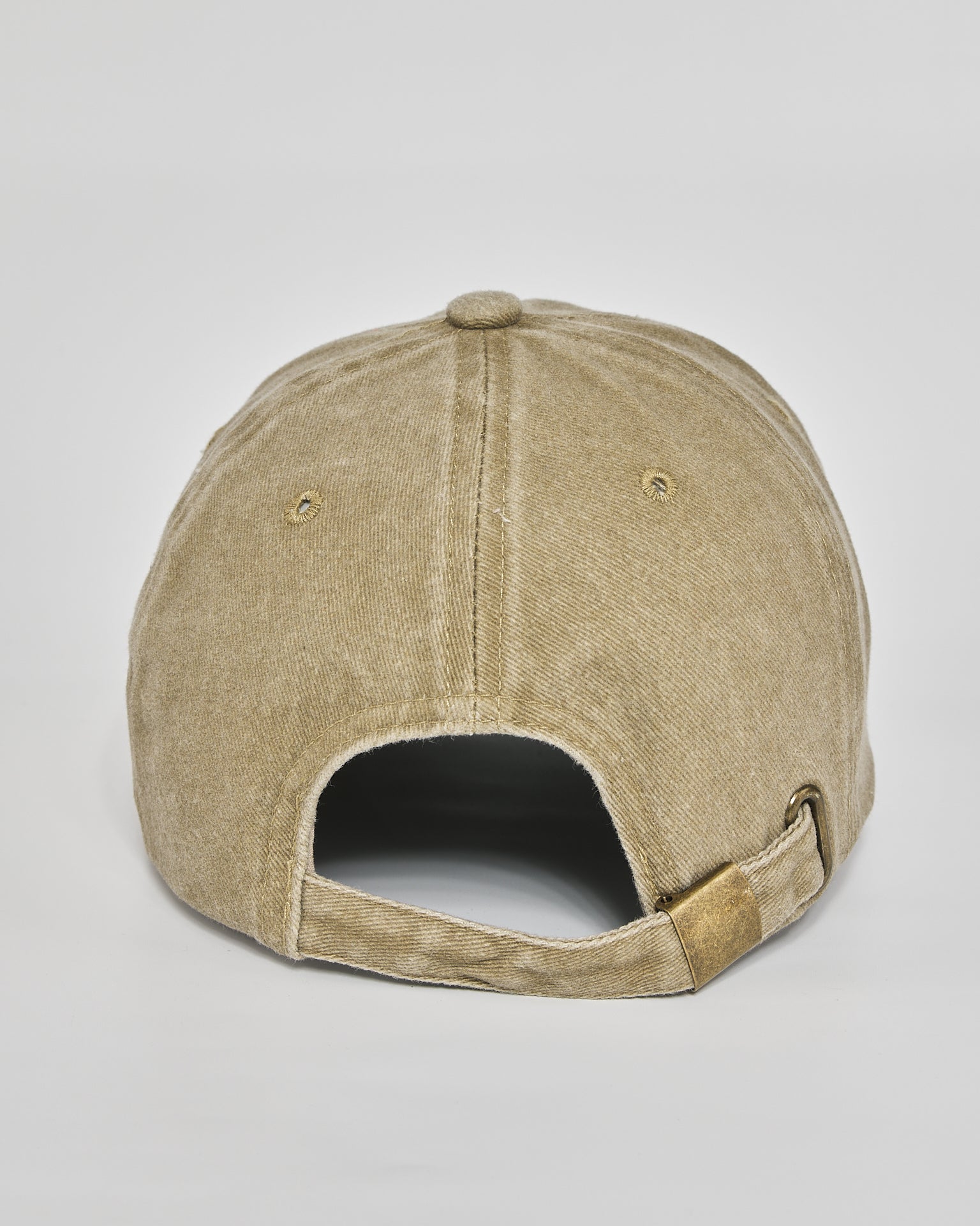 Let Me Overthink First khaki washed cap - back view