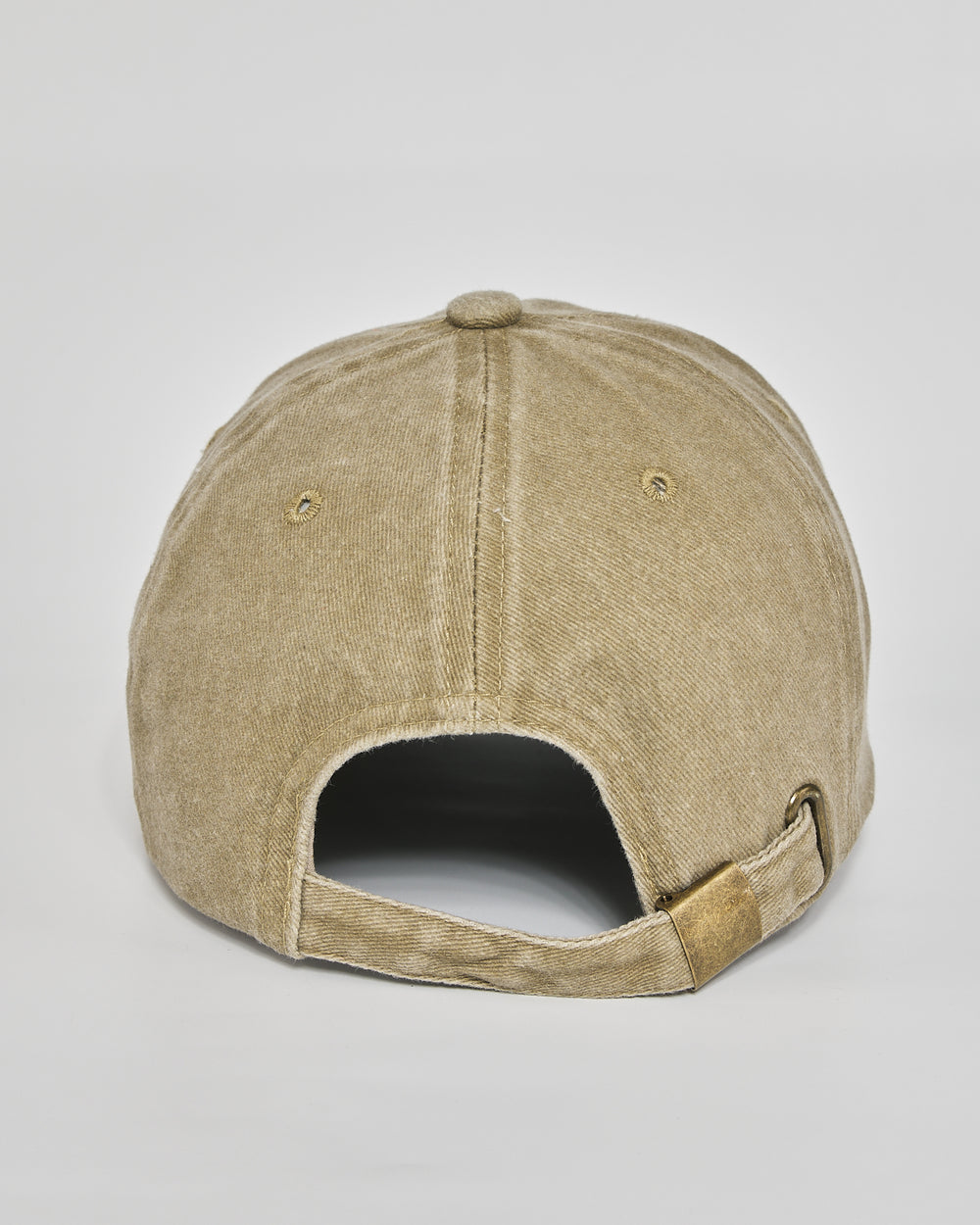 Let Me Overthink First khaki washed cap - back view