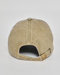 Let Me Overthink First khaki washed cap - back view