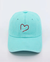 front view of Light Blue Love Myself Washed Cap