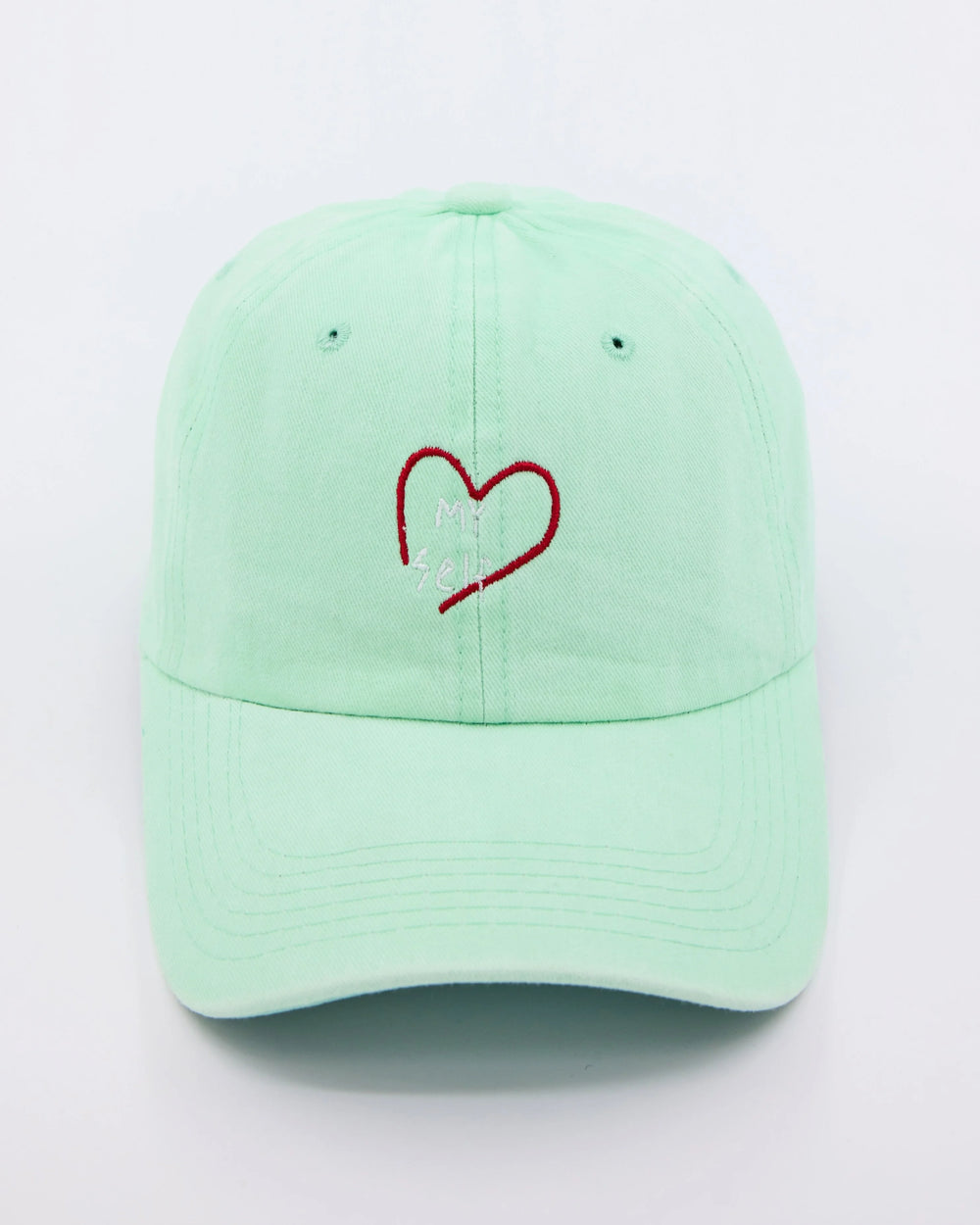 Light Green Love Myself Washed Cap 
