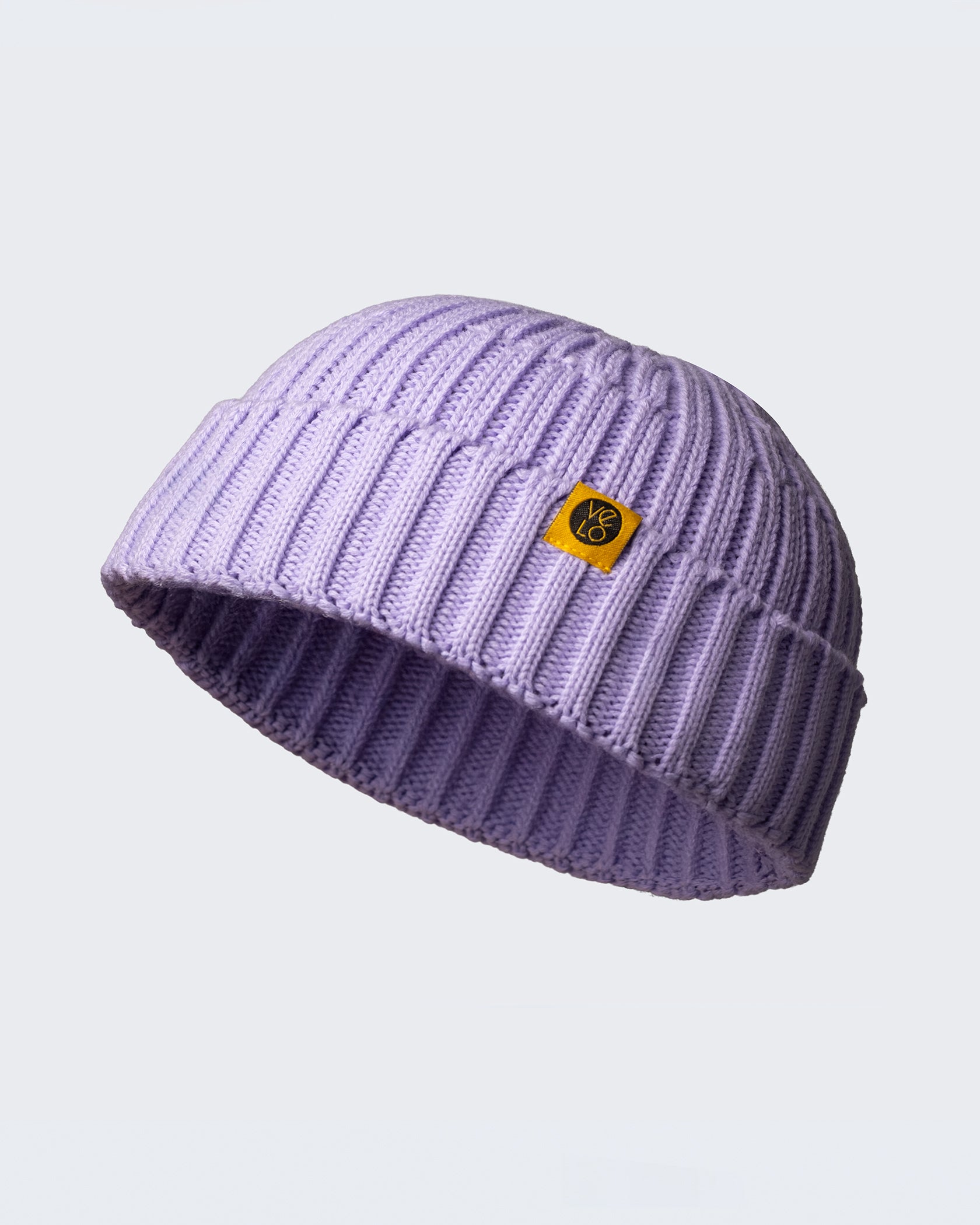lilac fisherman beanie product photo on a white background