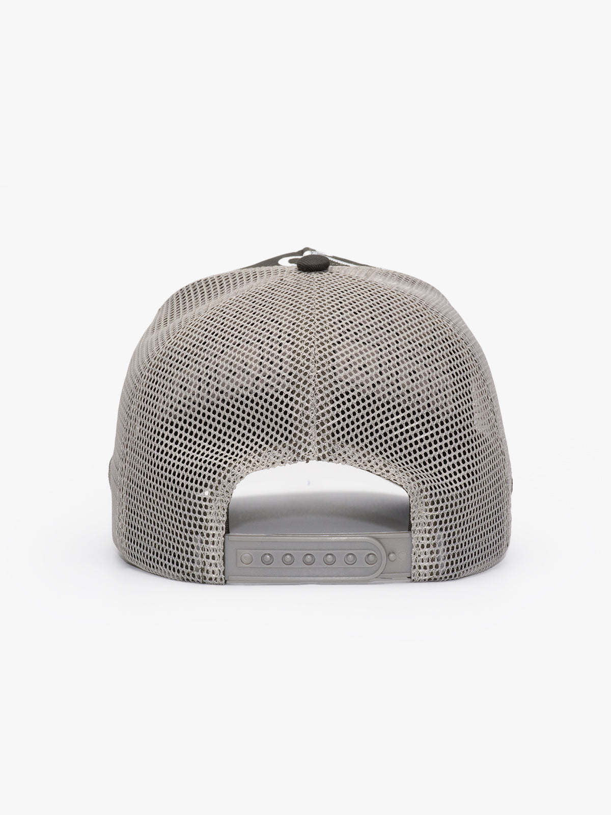 Back view of Rust & Rich Gray Trucker Hat