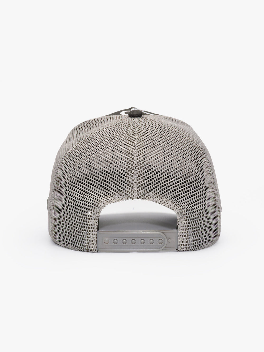 Back view of Rust & Rich Gray Trucker Hat