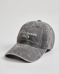 Side view of London Light Washed Stone Washed Cap