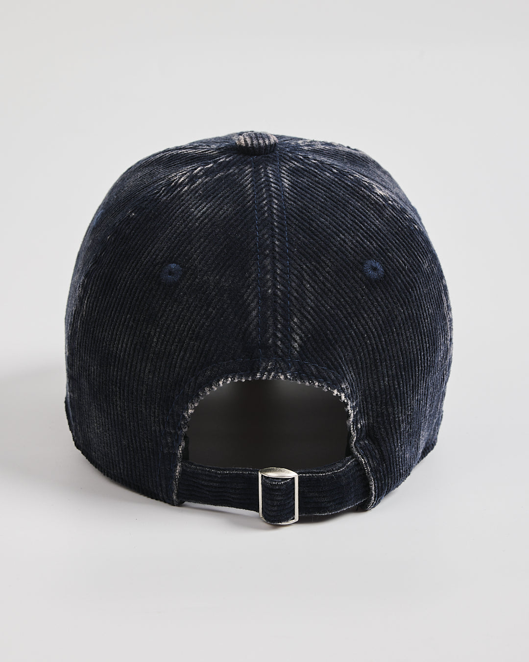 Back view of navy corduroy cap