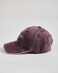 London Plum Washed Cap on a light gray background